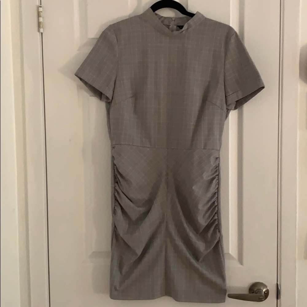 Grey Zara plaid dress